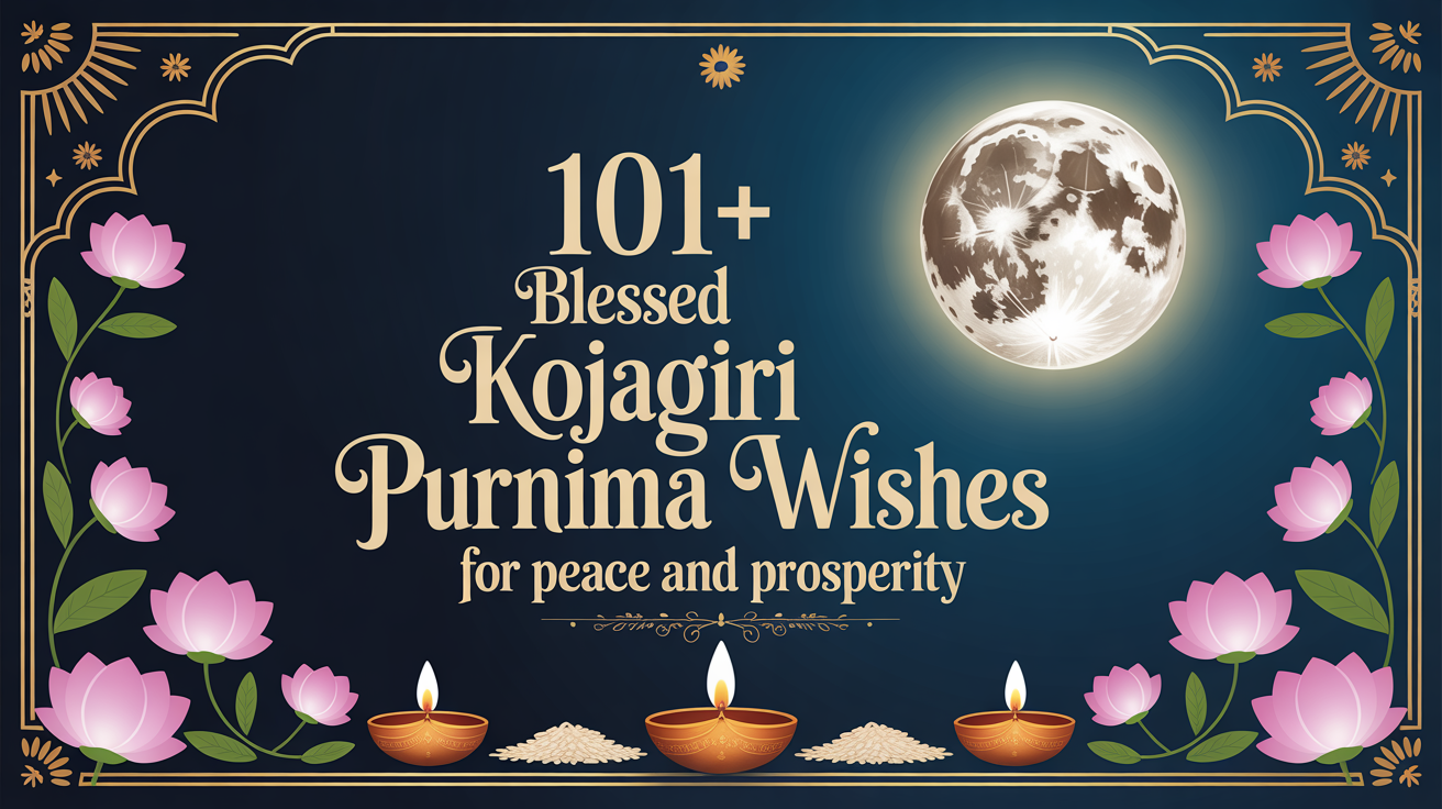 101+ Blessed Kojagiri Purnima Wishes for Peace and Prosperity