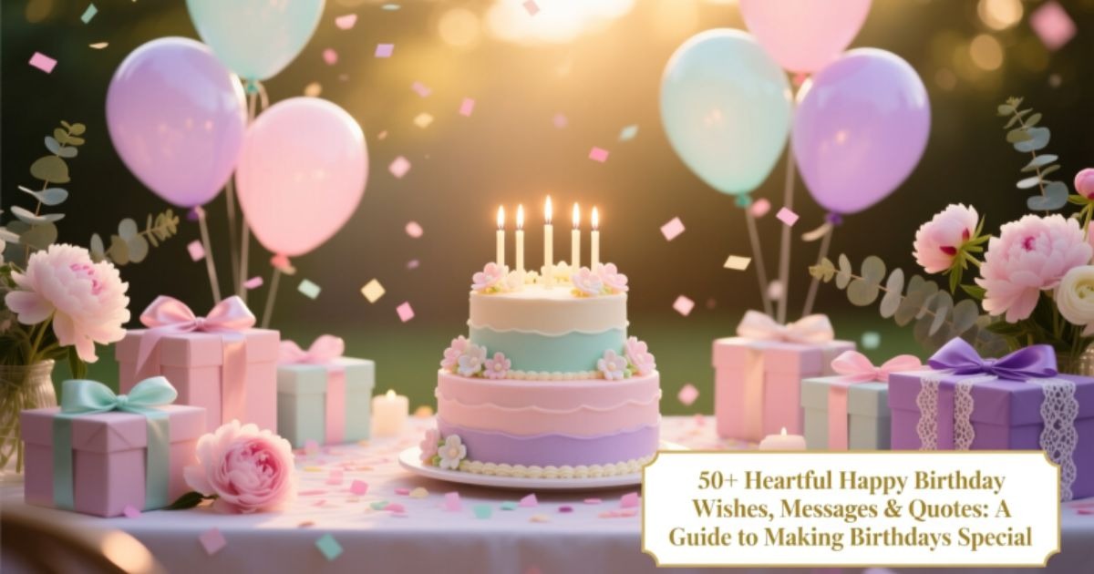 50+ Heartfelt Happy Birthday Wishes, Messages & Quotes: A Guide to Making Birthdays Special