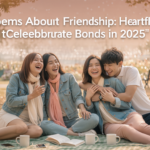 181+ Poems About Friendship Heartfelt Lines to Celebrate Bonds in 2025 Friendship is one of life’s most beautiful treasures, a bond that fills our hearts with warmth, laughter, and unwavering support. In a world that moves so fast, it’s easy to forget to pause and truly appreciate the people who stand by us through thick and thin. Poems About Friendship capture these precious connections in words that resonate deeply, allowing us to celebrate the joy, comfort, and memories shared with those who make our lives brighter. From childhood companions to lifelong confidants, these heartfelt lines remind us that true friendship is timeless and worth cherishing every single day. Whether you’re looking to express gratitude, share a smile, or simply reflect on the meaning of loyalty and love, Poems About Friendship offer the perfect way to convey emotions that sometimes go unspoken. Each verse paints a vivid picture of camaraderie, trust, and the simple joys of being together, making it easier to celebrate these bonds in a way that feels personal and meaningful. In 2025, as we continue to navigate an ever-changing world, these poems serve as a heartfelt tribute to friendships old and new, inspiring us to nurture the connections that truly matter. The Timeless Beauty of Poems About Friendship Friendship is a bond that transcends time, and Poems About Friendship beautifully capture its essence. Whether it’s the laughter, the shared secrets, or the comforting presence, these poems remind us why friends hold a special place in our hearts. They allow us to celebrate friendships in ways words alone sometimes cannot. True friends are rare treasures 🌟, and every line of a friendship poem celebrates them ❤️. A heartfelt poem can say what words alone cannot 💌. Friendship is poetry written in the heart ✨. Laughter, tears, and endless memories – that’s friendship in words 🥰. Every friendship deserves a line in a poem 📜. Poems About Friendship capture moments we never want to forget 🌈. To the friends who make life brighter 🌞, this poem is for you. Friendship isn’t measured in time, but in memories 💕. Heartfelt verses for friends who feel like family 🫂. Celebrating bonds that last a lifetime 💖. Friendship poems are hugs in written form 🤗. For every laugh shared, a verse is written 😄. Friendship is the poetry of love and trust 📝. Friends like you deserve every heartfelt line ❤️. Poems About Friendship remind us why we treasure our friends 🌟. Words can hold the warmth of friendship 🔥. Every friendship has a story, every story deserves a poem 📖. Cherishing friends, one poem at a time 💌. Friendship poetry makes ordinary days extraordinary ✨. Because true friends deserve to be celebrated daily 🥳. Short Friendship Poems That Speak Volumes Sometimes, the simplest words convey the deepest emotions. Short Poems About Friendship pack a powerful message in just a few lines, making them perfect for sharing on social media or in personal notes. They remind us that brevity can still touch hearts. Small words, big feelings 💛. Short poems, lifelong memories 📝. A few lines can capture the essence of friendship 🌟. Tiny poems, endless love 💌. Friendship in a nutshell 🌰. Short verses, infinite smiles 😄. A little poem, a big hug 🤗. Express love in 3–4 lines ❤️. Mini poems, major impact 🌈. Small words, giant memories 💖. Short poems are perfect for friends far away ✈️. A line a day keeps friendship close 💌. Bite-sized verses, endless joy 🌟. Tiny poetry, massive emotions 🫂. Small words, huge heart 💛. Friendship poems that fit in your pocket 📜. Short lines, big feelings 💕. Quick poems, lasting bonds 📝. Little words, lasting love 💖. Tiny poems, endless friendship magic ✨. Heartfelt Friendship Poems for Every Emotion Friendship comes with laughter, tears, and everything in between. Heartfelt Poems About Friendship let us express gratitude, love, and appreciation in words that resonate. They celebrate both the joyful and emotional sides of friendship. Heartfelt words for friends who hold your heart ❤️. Poems that capture joy and tears 🌈. Friendship is an emotion, poetry is the voice 💌. Heartfelt lines for the friends we can’t live without 🫂. Every friendship has emotions worth writing about ✨. Love, trust, laughter all in one poem 💖. Expressing emotions through friendship poetry 🌟. Heartfelt verses for every friend near and far 🌍. Poems that speak what hearts feel 📝. Friendship captured in every emotional line 😢❤️. Celebrating bonds with heartfelt words 💌. Tears, laughter, memories all in poetry ✨. Poetry that touches the soul 💛. Heartfelt lines that say ‘thank you, friend’ 🌈. Friendship poems that hug the heart 🤗. Every emotion has a poem waiting for it 📝. Love and laughter wrapped in words 💖. Celebrate emotions with friendship poetry 🌟. Heartfelt poems make friends feel truly special ❤️. Because every friendship deserves a heartfelt line 💌. Famous Poems About Friends to Inspire Some poems have stood the test of time, capturing the beauty of friendship for generations. Famous Poems About Friendship inspire us to reflect on our own connections and appreciate the people who make life brighter. They offer wisdom, warmth, and timeless joy. Classic poems, timeless friendship ✨. Famous lines that celebrate true friends ❤️. Inspiration in every verse 📝. Words that echo through generations 🌟. Celebrate friendship with timeless poetry 💌. Famous poems, endless inspiration 🌈. Poetry that reminds us why friends matter 💖. Timeless verses, eternal bonds 🫂. Classic lines for modern friendships 📝. Famous friendship poems speak louder than words 💌. Lessons of friendship in every poem 🌟. Timeless poetry for today’s friends ✨. Heartfelt words from legendary poets ❤️. Poems that celebrate bonds beyond time ⏳. Inspiration and friendship, hand in hand 💖. Classic poetry, modern feelings 🌈. Famous poems that touch the heart 💌. Words of wisdom for every friend 📝. Friendship immortalized in verses 🌟. Celebrate your friends with famous lines ❤️. Emotional Friendship Poems That Tug at Heartstrings Friendship often comes with emotional depth, and Poems About Friendship capture that beautifully. They can make us laugh, cry, or simply reflect on the value of people who stand by us no matter what. Emotions are at the heart of every meaningful bond. Poems that touch the soul 💛. Emotional lines for the friends who matter ❤️. Friendship is deeper than words 📝. Tears, joy, and memories 🌈. Heartstrings captured in poetry 💌. Poems that make you feel 🌟. Friendship poetry that resonates 💖. Emotional lines for your closest companions 🫂. Poems About Friendship that truly matter 📝. Celebrate heartfelt emotions with poetry 💌. Tears of joy captured in lines ✨. Heartfelt verses that speak volumes 💛. Friendship poems that leave a mark 🌟. Words that heal and comfort ❤️. Emotional poetry for every bond 💖. Friendship captured in meaningful lines 🌈. Heartfelt words for every moment 💌. Poetry that celebrates emotional bonds 🫂. True friendship deserves emotional lines 📝. Poems that make friendships unforgettable ✨. Poems About Friendship for Social Media Sharing In today’s digital age, sharing Poems About Friendship online is a beautiful way to celebrate your bonds. Short, relatable, and heartfelt verses can brighten a friend’s feed and strengthen connections across distances. Share love through friendship poetry 💌. Short poems for your Instagram feed 🌟. Friendship lines for social media ✨. Tag a friend who matters ❤️. Spread smiles with heartfelt verses 😄. Poems that travel the digital world 🌍. Friendship captured in 3–4 lines 📝. Brighten someone’s day with poetry 💖. Perfect captions for your best friend 🫂. Social media meets heartfelt friendship 🌈. Friendship poems for TikTok & Reels 🎵. Share emotions online 💌. Short and sweet verses for friends 🌟. Celebrate friends with poetic captions ✨. Poems that go viral with love ❤️. Friendship poetry for your story posts 📝. Tag, share, celebrate 💖. Digital friendship captured in words 🌈. Heartfelt lines for online friends 🫂. Poetry that connects hearts across screens 💌. Birthday Friendship Poems to Make Friends Smile Birthdays are the perfect occasion to express love for your friends. Poems About Friendship written with care can make any birthday card or message unforgettable, spreading joy and appreciation. Celebrate birthdays with friendship poetry 🎉. Heartfelt lines for your best friend’s special day ❤️. Poems that make birthday wishes extra special 🥳. Share love through heartfelt verses 💌. Birthday cheers captured in poetry 🌟. Make your friend feel valued 🫂. Friendship poems for a joyful day 🎂. Birthday magic in poetic form ✨. Poems that celebrate friendship & life 💖. Heartfelt birthday verses 🌈. Words that bring smiles 😄. Birthday poems that touch the heart 💌. Celebrate milestones with poetry 🌟. Make memories with heartfelt lines ❤️. Birthday greetings through friendship poetry 🎉. Poems that honor lifelong bonds 🫂. Heartfelt lines for every birthday 📝. Poetry that celebrates the joy of friendship 💖. Birthday wishes wrapped in words 🌈. Friendship poems that make birthdays unforgettable 🎂. Inspirational Friendship Poems to Motivate Bonds Friendship is not just about fun moments—it’s also about uplifting each other. Poems About Friendship inspire, encourage, and strengthen the emotional foundation of every relationship, reminding us why friends matter. Friendship poetry that inspires 💌. Motivational lines for your best friends 🌟. Poems that remind us why friends matter ❤️. Uplifting verses for tough times 🫂. Friendship is the ultimate inspiration ✨. Heartfelt lines to lift spirits 💖. Poetry that motivates and connects 🌈. Celebrate encouragement through friendship poems 📝. Friends who inspire deserve poetry 💌. Inspirational verses for lifelong bonds 🌟. Poems that guide and support ❤️. Motivation wrapped in poetic lines 💖. Friendship poetry for challenging days 🫂. Encouraging friends with words 🌈. Poems that inspire smiles and hope ✨. Uplifting friendship poetry 💌. Heartfelt inspiration for your closest friends 🌟. Friendship verses that empower 💖. Motivational lines to celebrate bonds ❤️. Poetry that strengthens emotional ties 📝. Romantic vs Platonic Friendship Poems Friendship can take many forms, and Poems About Friendship explore both platonic and romantic connections. These poems help articulate emotions that vary from deep camaraderie to heartfelt love, showing the diversity of bonds. Poems that celebrate both platonic & romantic bonds 💖. Friendship poetry for every type of connection 🫂. Heartfelt verses for friends & lovers 🌈. Exploring emotions through friendship poems ✨. Poems that capture love in all forms ❤️. Platonic or romantic, friendship matters 💌. Celebrate connections that touch the heart 💖. Poetry for every emotional bond 📝. Friendship lines that resonate with all 🌟. Poems for friends and soulmates 🌈. Words that bridge hearts 💌. Verses for platonic closeness and romantic affection ❤️. Friendship poetry that celebrates diversity ✨. Poems that honor every bond 💖. Heartfelt lines for friends and partners 🌟. Friendship in multiple forms 🫂. Celebrate love & camaraderie in poetry 💌. Poems for connections that last a lifetime 🌈. Verses that show friendship’s depth 💖. Friendship poetry for all relationships ✨. Creating Your Own Poems About Friendship Writing your own Poems About Friendship is a rewarding way to express gratitude and love. By putting your feelings into words, you create a personal gift that reflects your unique bond and celebrates friendship in a way no other medium can. Write your heart out with friendship poetry 💌. Personal poems for your closest friends ❤️. Express gratitude through words 🌟. Poetry that reflects your bond 🫂. Create memories with heartfelt lines ✨. Friendship poems from the heart 💖. Make your friends feel special 🌈. Words that capture your unique connection 📝. Celebrate your friends with personal poetry 💌. Poems that speak your truth ❤️. Craft heartfelt lines for every friend 🌟. Personal verses that touch the soul 💖. Friendship poetry as a gift 🎁. Express emotions with your own words ✨. Poems that immortalize your bond 🫂. Write lines that celebrate friendship 💌. Heartfelt creations for loved ones ❤️. Friendship poems that come alive 🌈. Words that strengthen your connections 📝. Create your own legacy through poetry 💖. FAQs What Are the Best Poems About Friendship to Share in 2025? Choosing the perfect poem can make your friend feel truly appreciated. Poems About Friendship in 2025 highlight emotional bonds, laughter, and memorable moments. From short, heartfelt lines to longer verses, there’s a poem suitable for every friendship and occasion. How Can Poems About Friendship Strengthen Relationships? Sharing meaningful words strengthens the connection between friends. Poems About Friendship capture emotions like trust, love, and loyalty, allowing friends to feel valued. Writing or sending these poems can make relationships more heartfelt and memorable. Are Short Poems About Friendship Effective for Social Media? Absolutely! Short Poems About Friendship are perfect for Instagram, Facebook, or WhatsApp messages. Their concise, emotional lines make them easy to read, relatable, and shareable, helping you celebrate bonds in a modern, digital-friendly way. Can Poems About Friendship Be Used for Birthday Wishes? Yes, poems are a thoughtful way to celebrate birthdays. Poems About Friendship add a personal touch to birthday cards or messages, expressing gratitude, love, and appreciation. They make friends feel special and create lasting memories. How Do I Write My Own Poems About Friendship? Writing your own poem allows you to express unique feelings. Focus on your shared experiences, emotions, and memories. Poems About Friendship don’t need to be long; simple, heartfelt lines often make the biggest impact, celebrating your bond in a personal way. Conclusion Friendship is one of life’s greatest treasures, and taking the time to celebrate it makes every bond stronger. Poems About Friendship capture the laughter, love, and unforgettable moments shared with those who stand by us through thick and thin. These heartfelt lines remind us that true friends are rare, and expressing our feelings through poetry can make those connections even more meaningful. As we move through 2025, let these poems inspire you to honor the friendships that shape your life. Whether short or long, funny or emotional, Poems About Friendship allow us to celebrate every shared smile, every comforting word, and every memory that makes friendship so precious. In doing so, we not only appreciate our friends but also strengthen the bonds that make life richer and more joyful. Meta description Discover 181+ Poems About Friendship in 2025, heartfelt lines to celebrate bonds, cherish memories, and honor the friends who brighten your life