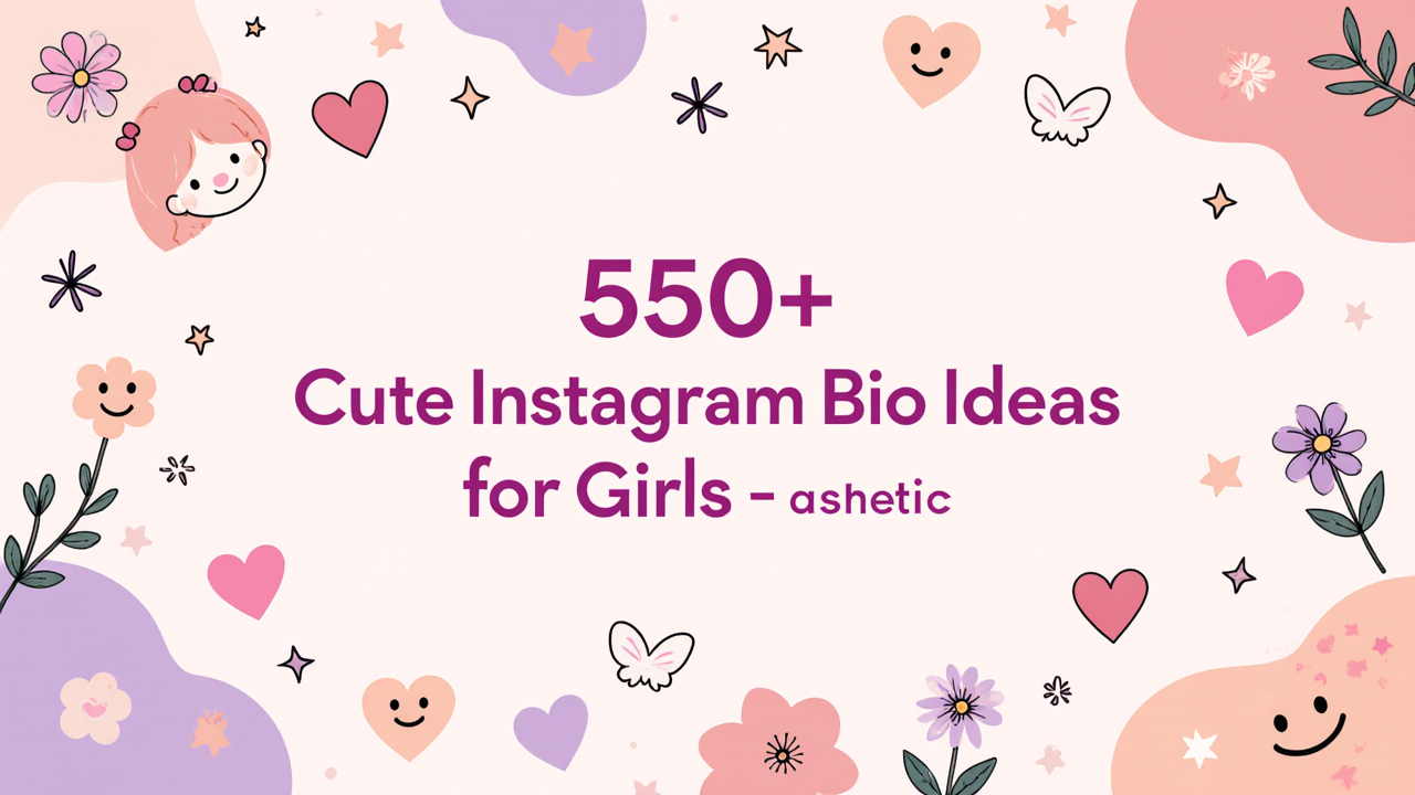 550+ Cute Instagram Bio Ideas for Girls Fun & Aesthetic!